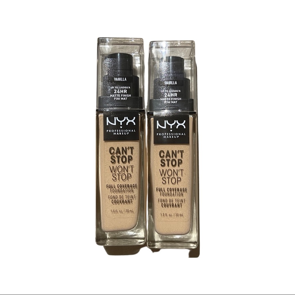 2 pk NYX Can’t Stop Won’t Stop Vanilla Foundation